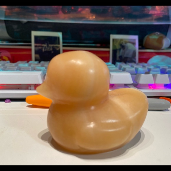 Banded Orange Calcite Crystal Duckie - Picture 4 of 5